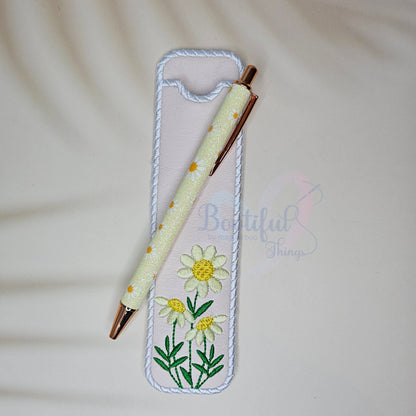 Daisy Pen and Embroidered Pen Sleeve