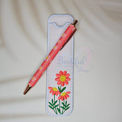Daisy Pen and Embroidered Pen Sleeve